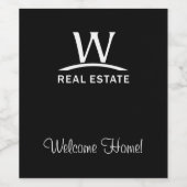 Étiquette Pour Bouteilles De Vin W Immobilier (Étiquettes simples)