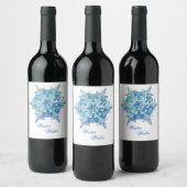 Étiquette Pour Bouteilles De Vin Watercolor Snowflake (Bouteilles)