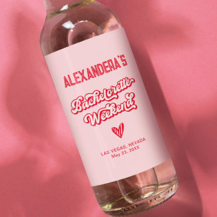 Étiquette Pour Bouteilles De Vin Week-end de fête pour l'enterrement de vie de jeun
