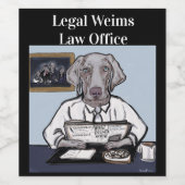 Étiquette Pour Bouteilles De Vin Weimaraner (Étiquettes simples)