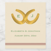 Étiquette Pour Bouteilles De Vin Western Horseshoe Mariage (Étiquettes simples)