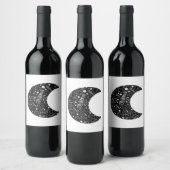 Étiquette Pour Bouteilles De Vin Whimsigoth Witch Moon Wicca Kawaii Goth Tattoo Ast (Bouteilles)