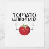 Étiquette Pour Bouteilles De Vin Whisperer tomate (Étiquettes simples)