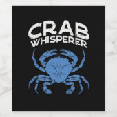 Étiquette Pour Bouteilles De Vin Whisperes de Blue Crab (Étiquettes simples)