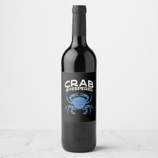 Étiquette Pour Bouteilles De Vin Whisperes de Blue Crab (Devant)