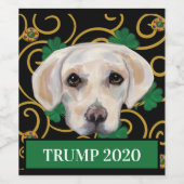 Étiquette Pour Bouteilles De Vin White Labrador Retriever (Étiquettes simples)