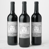 Étiquette Pour Bouteilles De Vin White Medusa Votre Texte (Bouteilles)