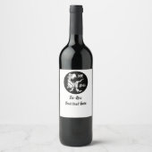 Étiquette Pour Bouteilles De Vin White Trex the Boss Dino (Devant)