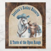Étiquette Pour Bouteilles De Vin Wild West Cowboy (Étiquettes simples)