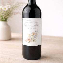 Étiquette Pour Bouteilles De Vin Wildflower Garden Personalized Event