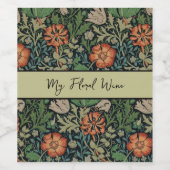 Étiquette Pour Bouteilles De Vin William Morris Compton Fond d'écran classique (Étiquettes simples)