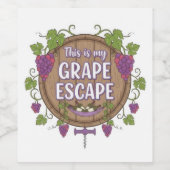 Étiquette Pour Bouteilles De Vin Wine Time Bottle Label (Étiquettes simples)