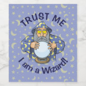 Étiquette Pour Bouteilles De Vin Wizard (Étiquettes simples)