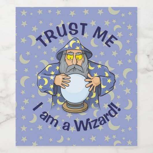 Étiquette Pour Bouteilles De Vin Wizard (Étiquettes simples)