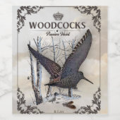 Étiquette Pour Bouteilles De Vin Woodcocks - Chasse à la passion (Étiquettes simples)