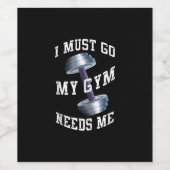 Étiquette Pour Bouteilles De Vin Workout Health and Ness (Étiquettes simples)