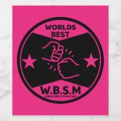 ÉTIQUETTE POUR BOUTEILLES DE VIN WORLDS MEILLEUR ÉTAPE MÈRE (Étiquettes simples)