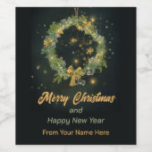 Étiquette Pour Bouteilles De Vin Wreath (Étiquettes simples)