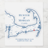 Étiquette Pour Bouteilles De Vin Wychmere Destination Mariage (Étiquettes simples)