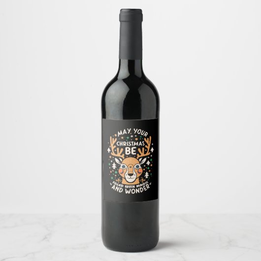 ÉTIQUETTE POUR BOUTEILLES DE VIN X-MAS (Devant)