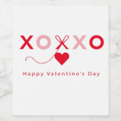 ÉTIQUETTE POUR BOUTEILLES DE VIN XO ❤️ XO (Étiquettes simples)