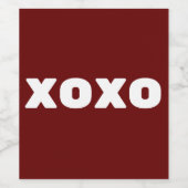 Étiquette Pour Bouteilles De Vin Xoxo (Étiquettes simples)