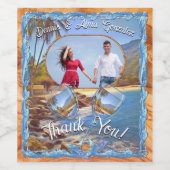 Étiquette Pour Bouteilles De Vin Yelapa Beach Merci 761 (Étiquettes simples)