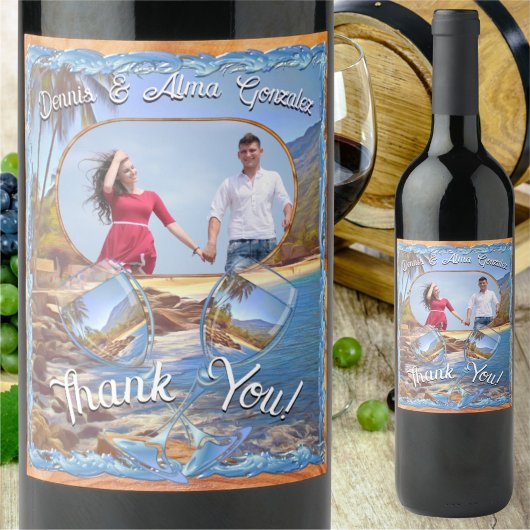 Étiquette Pour Bouteilles De Vin Yelapa Beach Merci 761