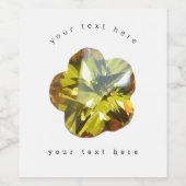 Étiquette Pour Bouteilles De Vin Yellow Flower Pattern (Étiquettes simples)