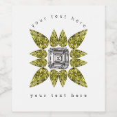 Étiquette Pour Bouteilles De Vin Yellow Pear Diamond (Étiquettes simples)