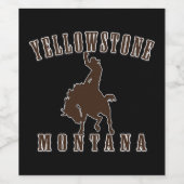 Étiquette Pour Bouteilles De Vin Yellowstone Montana (Étiquettes simples)