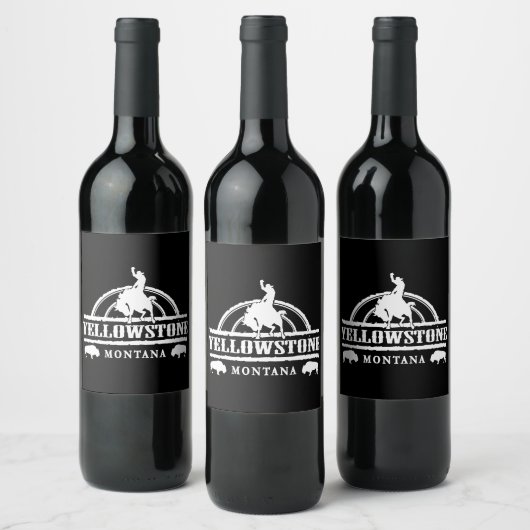 Étiquette Pour Bouteilles De Vin Yellowstone Montana (Bouteilles)
