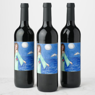 Étiquette Pour Bouteilles De Vin Yemaya, Goddess of the Sea