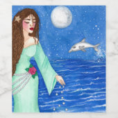 Étiquette Pour Bouteilles De Vin Yemaya, Goddess of the Sea (Étiquettes simples)