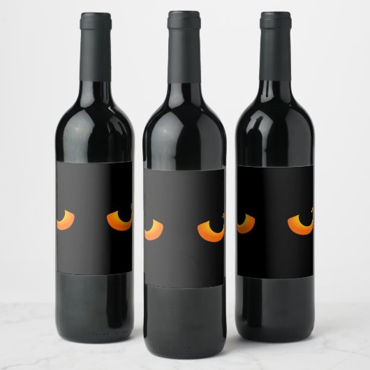 Étiquette Pour Bouteilles De Vin Yeux de chat noir (Bouteilles)