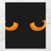 Étiquette Pour Bouteilles De Vin Yeux de chat noir (Étiquettes simples)