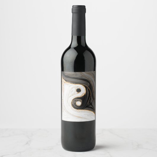 Étiquette Pour Bouteilles De Vin Yin Yang (Devant)
