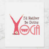 Étiquette Pour Bouteilles De Vin Yoga (Étiquettes simples)