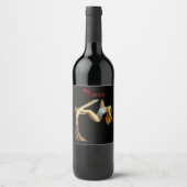 Étiquette Pour Bouteilles De Vin yoga aérien Thunder_Cove (Devant)
