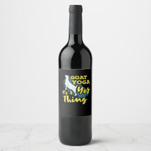 Étiquette Pour Bouteilles De Vin Yoga Chèvre Goatyoga