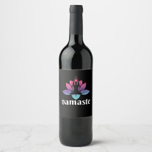Étiquette Pour Bouteilles De Vin Yoga Lover   Yoga Namaste