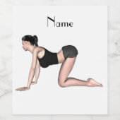 Étiquette Pour Bouteilles De Vin Yoga Poses Thunder_Cove (Étiquettes simples)