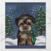 ÉTIQUETTE POUR BOUTEILLES DE VIN YORKIE (Étiquettes simples)