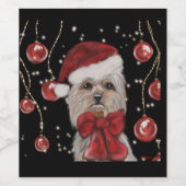 Étiquette Pour Bouteilles De Vin Yorkie (Étiquettes simples)