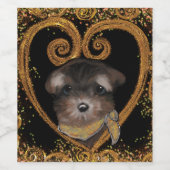 Étiquette Pour Bouteilles De Vin Yorkie Poo (Étiquettes simples)