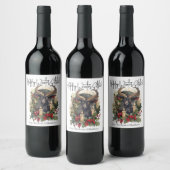 Étiquette Pour Bouteilles De Vin Yule de chèvre classique (Bouteilles)