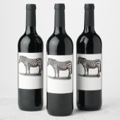 ÉTIQUETTE POUR BOUTEILLES DE VIN ZEBRA (Bouteilles)