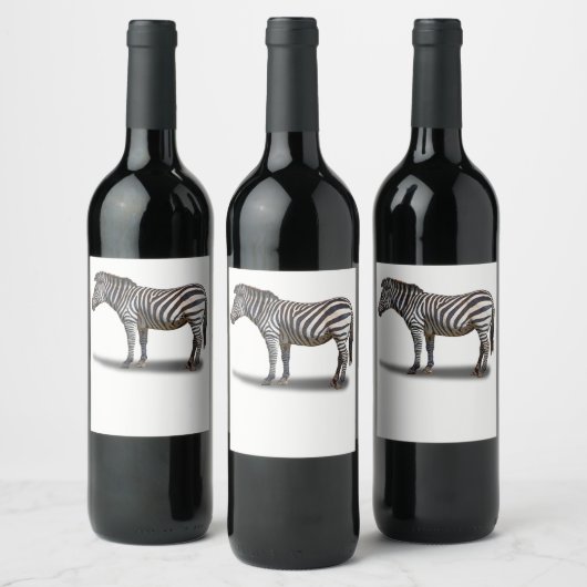 ÉTIQUETTE POUR BOUTEILLES DE VIN ZEBRA (Bouteilles)