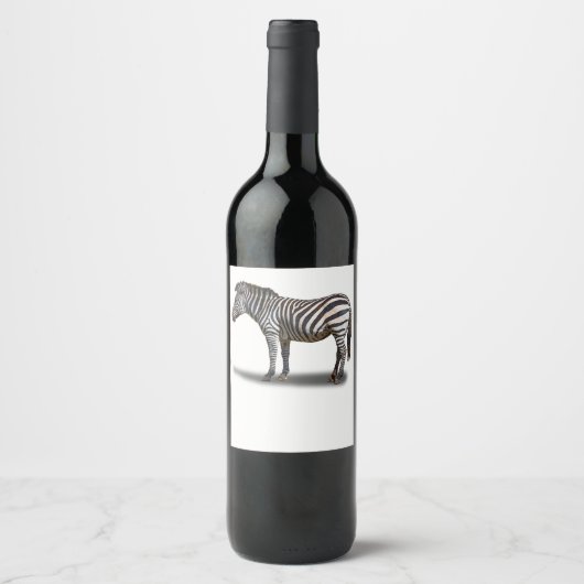 ÉTIQUETTE POUR BOUTEILLES DE VIN ZEBRA (Devant)