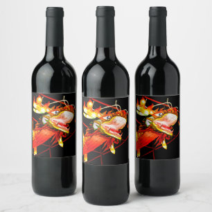 Étiquette Pour Bouteilles De Vin Zhulong Fire Dragon